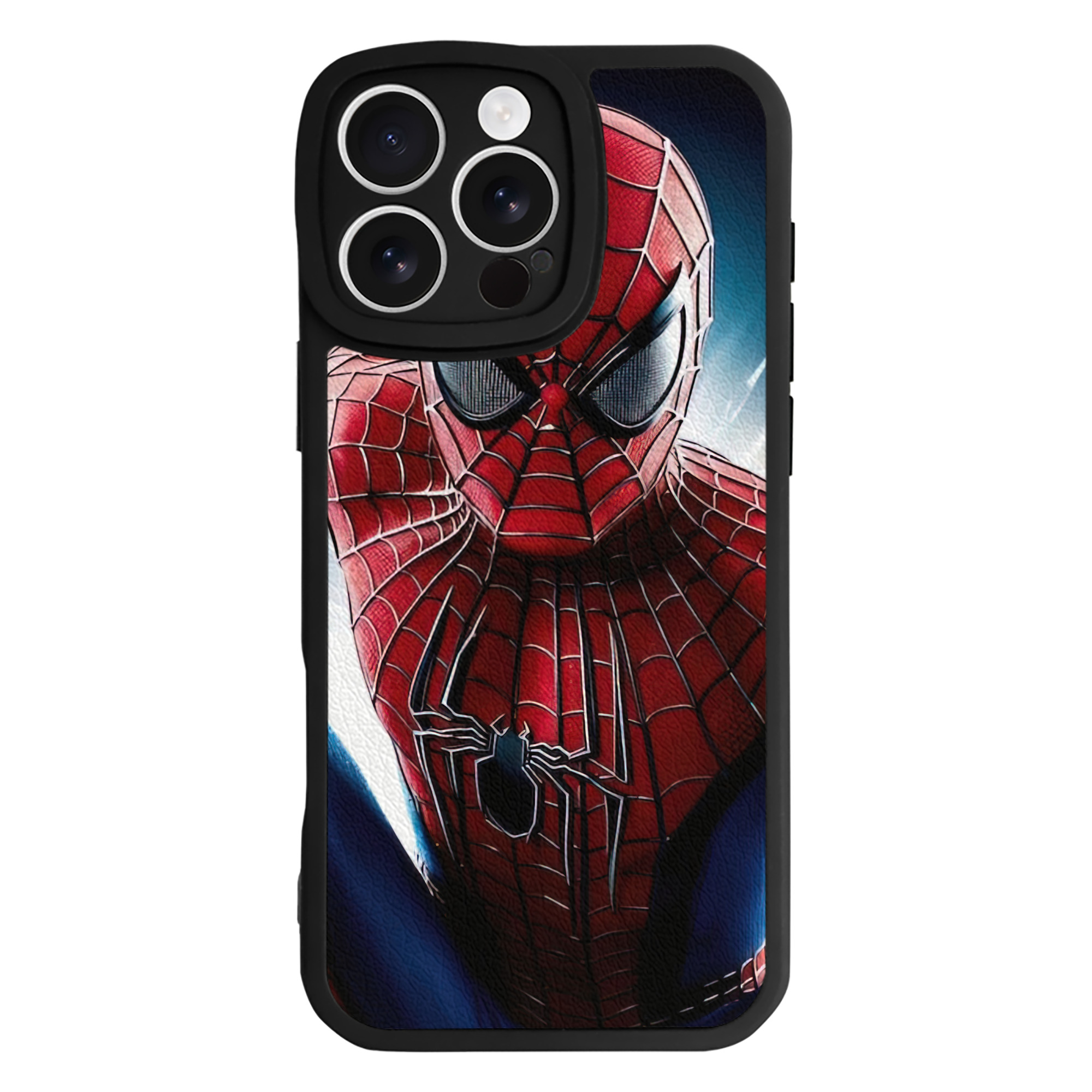 Spider Man スパイダーマン 【iPhone 16シリーズ対応】シリコンスマホケース（レザー調） 材質：シリコン